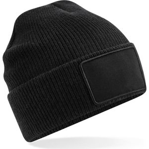 Beechfield B540 Verwijderbare Patch Thinsulate™ Beanie, Zwart, S-XL