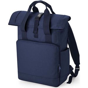 Recycled Twin Handle Roll-Top Laptop Backpack BagBase - 19 Liter Navy Dusk