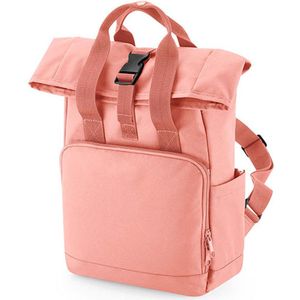 Recycled Mini Twin Handle Roll-Top Backpack BagBase Junior - 9 Liter Blush Pink