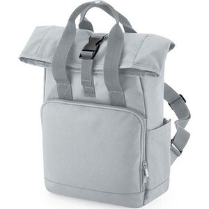 Recycled Mini Twin Handle Roll-Top Backpack BagBase Junior - 9 Liter Light Grey