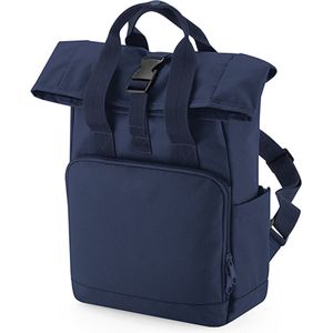 Recycled Mini Twin Handle Roll-Top Backpack BagBase Junior - 9 Liter Navy Dusk