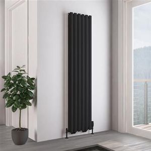 Eastbrook Tunstall dubbele radiator 40x180cm 1429W zwart mat