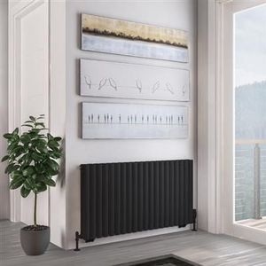 Eastbrook Tunstall dubbele radiator 120x60cm 1836W zwart mat