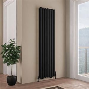 Eastbrook Tunstall dubbele radiator 50x180cm 1666W zwart mat