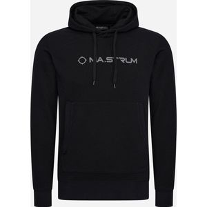 MA.Strum Chest print overhead hoody - jet black