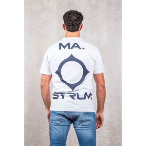 Ma.strum - Back Logo Print Tee - Wit - 100% Katoen