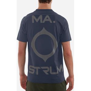MA.Strum - Oversized Back Logo Print Tee - Ink Navy - 100% Katoen
