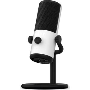 NZXT Capsule Mini – AP-WMMIC-W1 – USB-microfoon – hoge resolutie – cardioid polar patroon – ideaal voor streaming, contentcreatie en podcasting – ingebouwde popfilter – verstelbare standaard – wit