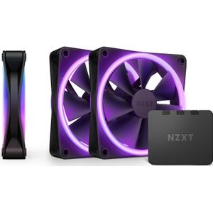 NZXT F120 RGB DUO 3-pack & RGB Controller - Zwart - Case ventilator - 120mm - Zwart met RGB-licht - 29 dBA