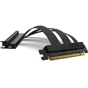 NZXT PCIe 4.0x16 Riser Cable - AB-RC200-B1 - Flexibele en afgeschermde stijgkabel - Hoge snelheidsprestaties - 200 mm lengte