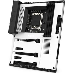 NZXT N7 Z790 ATX moederbord, Intel Z790, WiFi 6E, Bluetooth, geïntegreerd I/O-schild, ondersteunt Intel 12e/13e/14e generatie CPU's, wit