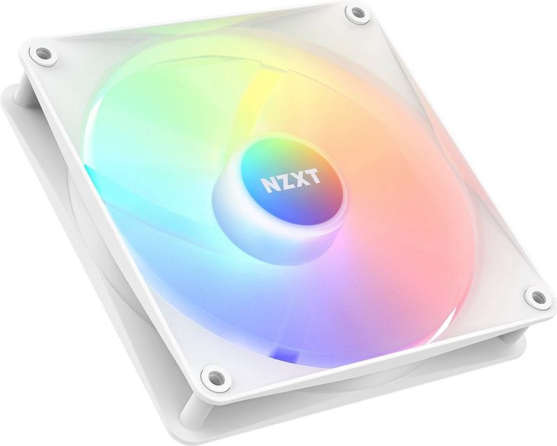 NZXT F140 RGB CORE white & RGB Lighting Controller - Ventilator 2 stuks - 140 mm - 4 Pins - 500rpm - 1500rpm - RGB - wit