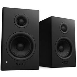 NZXT Relay PC-Gaming-Desktop-Lautsprecher – AP-SPKB2-EU - Full-Range-Sound – 80 Watt – Hoher Dynamikbereich – Seidenkalotten-Hochtöner – Glasfaser-Tieftöner– Schwarz