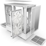 NZXT H5 Flow RGB - PC-behuizing - Tower - Wit - ATX - EATX - Micro-ATX - Mini-ITX