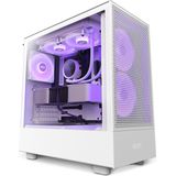 NZXT H5 Flow RGB - PC-behuizing - Tower - Wit - ATX - EATX - Micro-ATX - Mini-ITX