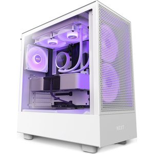 NZXT H5 Flow RGB - PC-behuizing - Tower - Wit - ATX - EATX - Micro-ATX - Mini-ITX