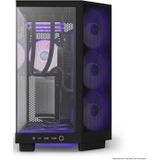 NZXT H6 Flow Compact Dual Chamber with RGB - Matte Black - Geh�use - Miditower - Schwarz