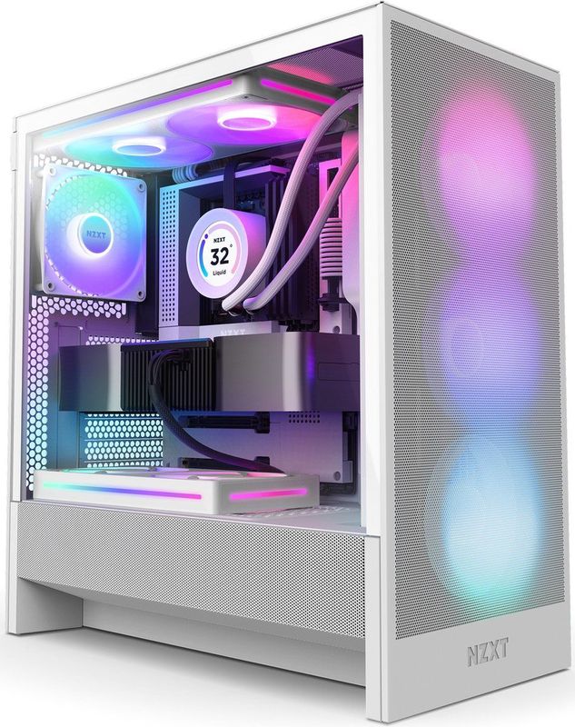 NZXT H5 Flow RGB Midi Tower Wit