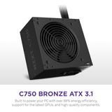 NZXT C750 Bronze - ATX 3.1 Voeding - 750 W - 80 Plus Bronze