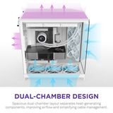 NZXT - H9 Flow - Midi Tower Behuizing - Zwart - Gehard Glas