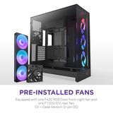 NZXT - H9 Flow RGB - Midi Tower ATX Gaming Behuizing - Zwart - Glasvenster