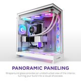 NZXT - H9 Flow RGB+ - Midi Tower ATX Gaming Behuizing - Wit - Glasvenster