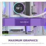 NZXT - H9 Flow RGB+ - Midi Tower ATX Gaming Behuizing - Wit - Glasvenster