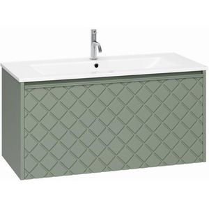 Crosswater Vergo Wastafelonderkast - 99.8x47.6x45.5cm - softclose - MDF Sage Green VG1000DSGR