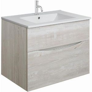 Crosswater Glide II Wastafelonderkast - 70x45x52cm - 2 lades - greeploos - softclose - nordic oak GL7000DNO+