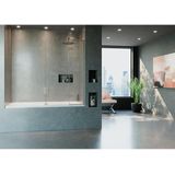 Crosswater Optix 10 Badwand - 90x150cm - 2-delig - rechts - 180graden - geborsteld RVS