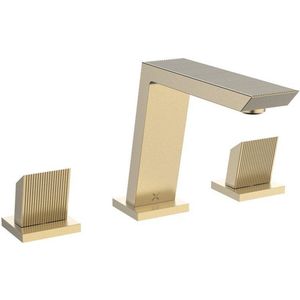 Crosswater Limit Wastafelkraan - 3-Gats - opbouw - geborsteld messing LI135DNF