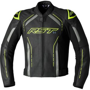 RST S1 Ce Mens Leather Jacket Black Grey Flo Yellow 40 Jas