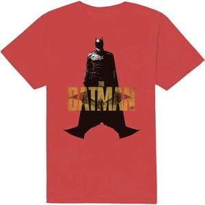 DC Comics Batman - The Batman Yellow Text Heren T-shirt - S - Rood