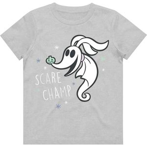 Disney The Nightmare Before Christmas - Scare Champ Kinder T-shirt - Kids tm 4 jaar - Grijs