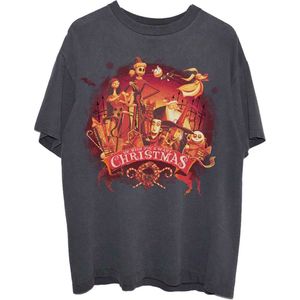 Disney The Nightmare Before Christmas - We Wish You A Scary Christmas Unisex T-shirt - S - Zwart