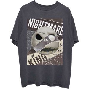 Disney The Nightmare Before Christmas - Nightmare Skull Unisex T-shirt - S - Zwart