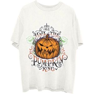 Disney The Nightmare Before Christmas - All Hail Unisex T-shirt - S - Creme