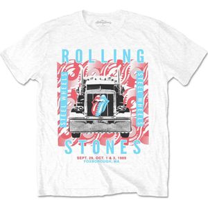 The Rolling Stones - Steel Wheels Heren T-shirt - S - Wit