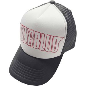 Yungblud - Red Logo Outline Trucker pet - Zwart/Wit