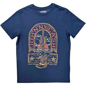 Johnny Cash - Sunday Morning Heren T-shirt Blauw