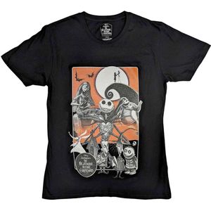 Disney The Nightmare Before Christmas - Orange Moon Heren T-shirt - S - Zwart