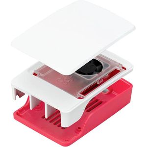 Raspberry Pi 5 behuizing in rood en wit