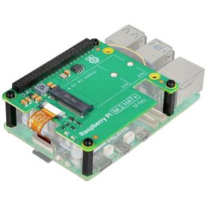 Raspberry Pi - M.2 HAT+ - Uitbreidingsprintplaat - Zwart - Voor NVMe-drives