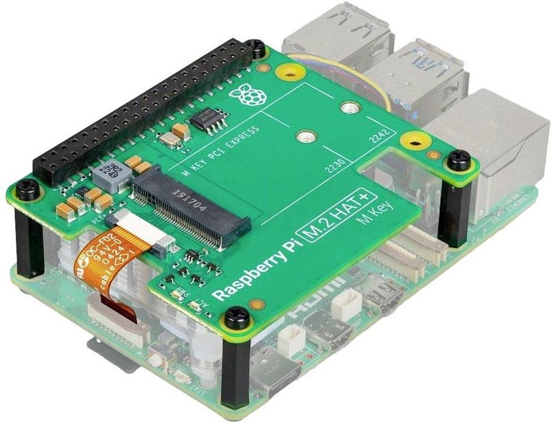 Raspberry Pi - SSD-Kit - 256 GB NVMe - Inclusief M.2 HAT+ en Montageaccessoires