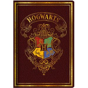 Harry Potter - A5 Casebound Notebook - Red - Colourful Crest