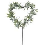 Taarttopper Hart Met Bladeren 12cm