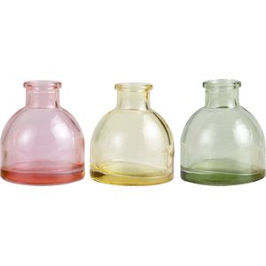 Ginger Ray - Ginger Ray - Bloemenvaasjes gekleurd glas - 3 stuks