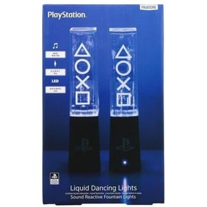 Paladone Playstation Vloeiende dansverlichting, twee geluidsgevoelige fonteinen (22 cm/8,7 inch), stroomvoorziening via USB-kabel, speelkamerdecoratie en speelaccessoires