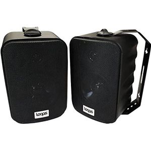 120W 5 ""actieve Bluetooth-wandluidsprekers - paar zwarte stereo-draadloze muziekstreamingluidsprekers - boekenplank of wandmontage - luide bas-fitness/bar audio thuisentertainmentsysteem