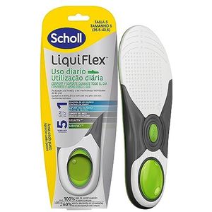 Scholl LiquiFlex inlegzolen, dagelijkse ondersteuning, damesschoenen, maat 35,5-40,5, met vormgeheugen en ondersteuning van de voetboog, 1 paar